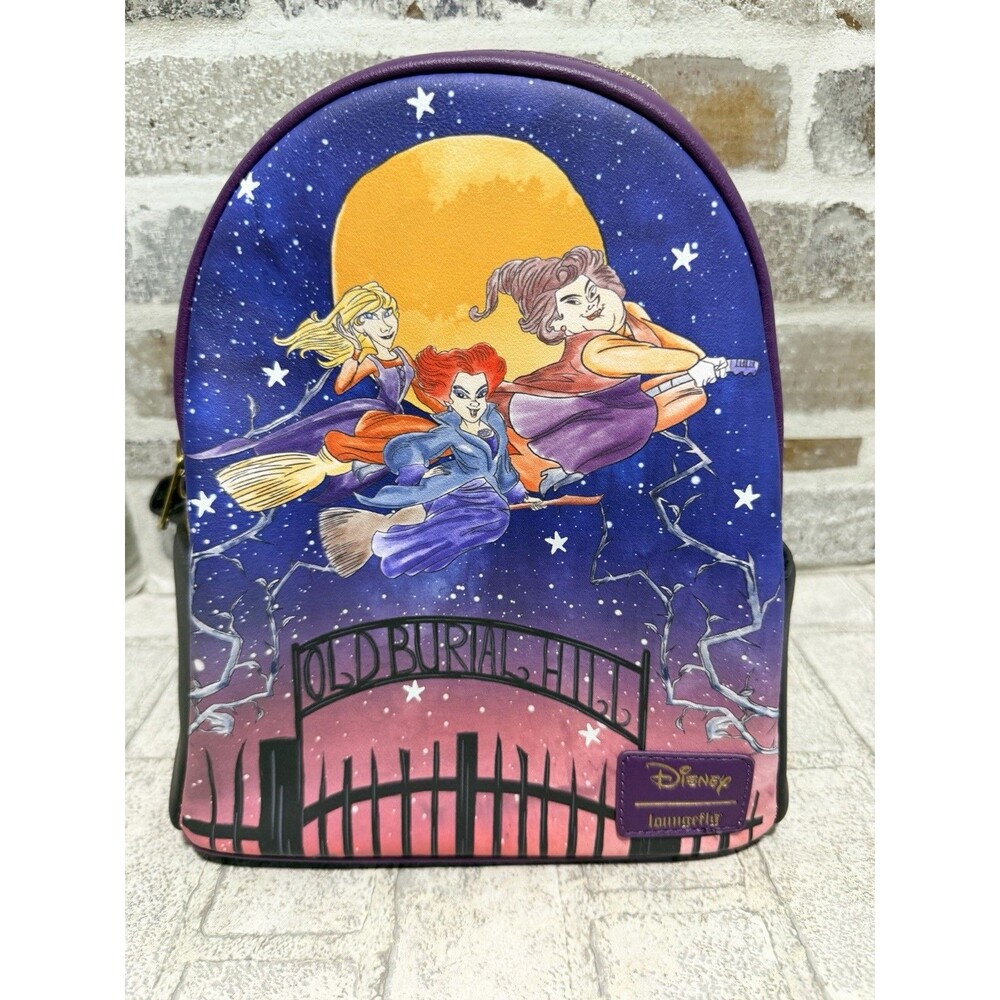 Loungefly Disney Hocus Pocus Cemetery Old Burial Hill Mini Backpack NEW